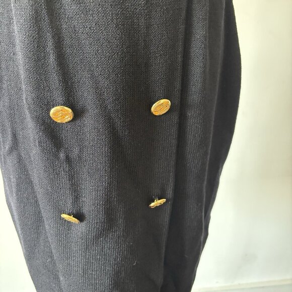 St. John Knit Dress Gold Tone Buttons Women’s Sz 6 Career Old Money Capsule - Picture 12 of 16